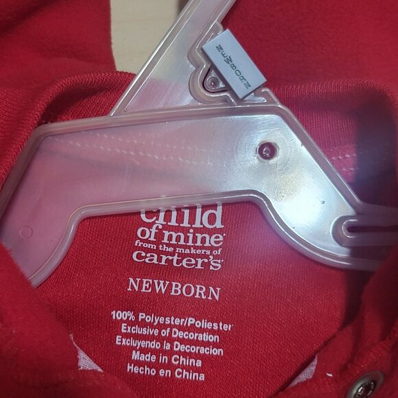 Santas Favorite Reindeer Red Christmas Sleeper for Newborn Babies - Picture 7 of 7